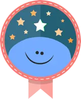 Night Star badge — Pishko under a starry sky