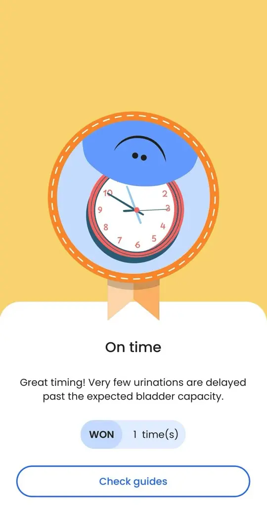 On time badge with Pishko clock illustration